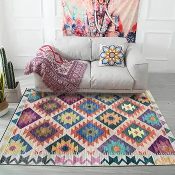 Retro Ethnic Style Color Multi-color Geometric Living Room Bedroom Bedside Carpet Floor Mat Customization
Retro Ethnic Style Color Multi-color Geometric Living Room Bedroom Bedside Carpet Floor Mat Customization
