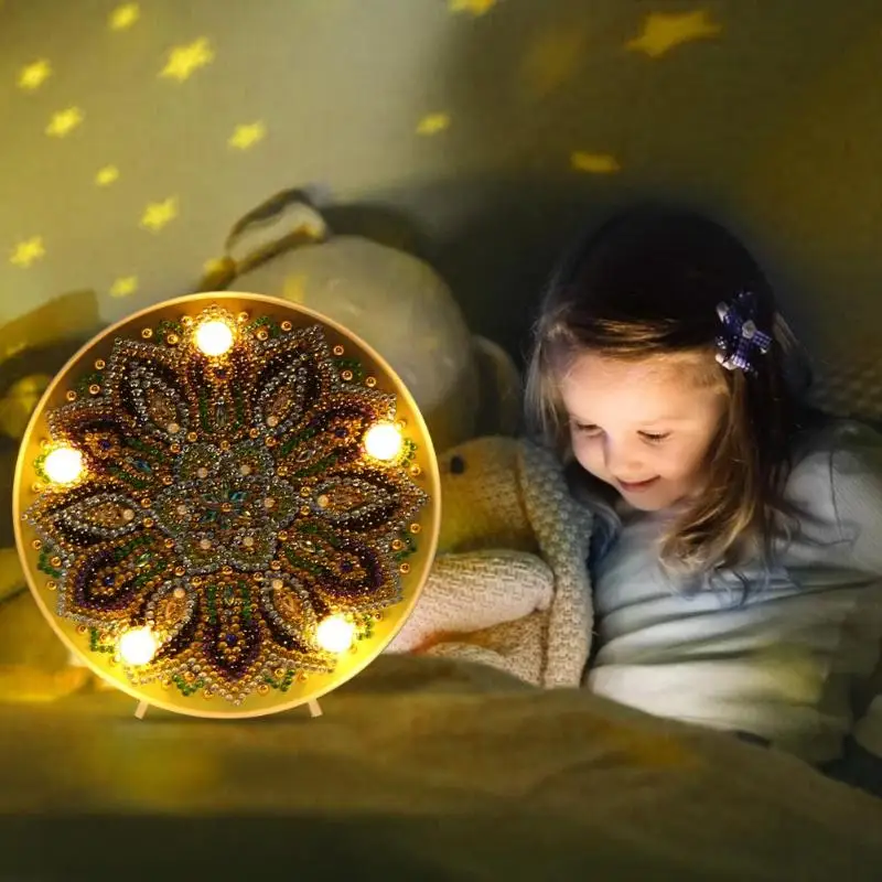 DIY Special Full Drill LED Diamond Painting Light Mandala Cross Stitch Lamp Special Shaped Drill LED Lights Home Decoration
DIY Special Full Drill LED Diamond Painting Light Mandala Cross Stitch Lamp Special Shaped Drill LED Lights Home Decoration