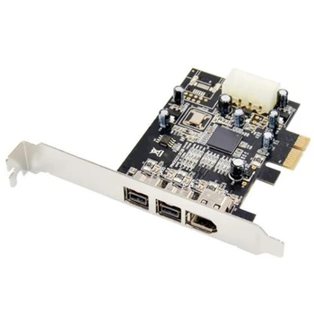 PCI Express 3 Port Video Capture Expansion Card Firewire XIO2213AZAY Chipset 1394B 1394A PCIe 1.1 X1 Card
PCI Express 3 Port Video Capture Expansion Card Firewire XIO2213AZAY Chipset 1394B 1394A PCIe 1.1 X1 Card