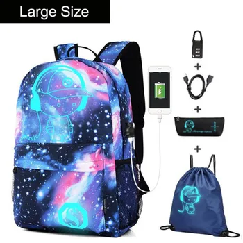 Kids Cartoon Schoolbag Set Anime Luminous Oxford School Backpack Daypack Shoulder with USB Charging Port and Lock School Bag
Kids Cartoon Schoolbag Set Anime Luminous Oxford School Backpack Daypack Shoulder with USB Charging Port and Lock School Bag
