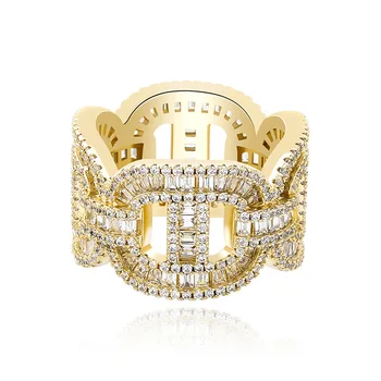 2020 New Cuban Link Chains Rings Iced Out Cubic Zirconia Ring Gold Color Luxury Cubic Zircon Bling Hip Hop Fashion Men Jewelry
2020 New Cuban Link Chains Rings Iced Out Cubic Zirconia Ring Gold Color Luxury Cubic Zircon Bling Hip Hop Fashion Men Jewelry