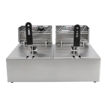 20L 5KW Countertop Stainless Steel Double Container Tank Durable Commercial Restaurant Electric Deep Fryer US Plug
20L 5KW Countertop Stainless Steel Double Container Tank Durable Commercial Restaurant Electric Deep Fryer US Plug
