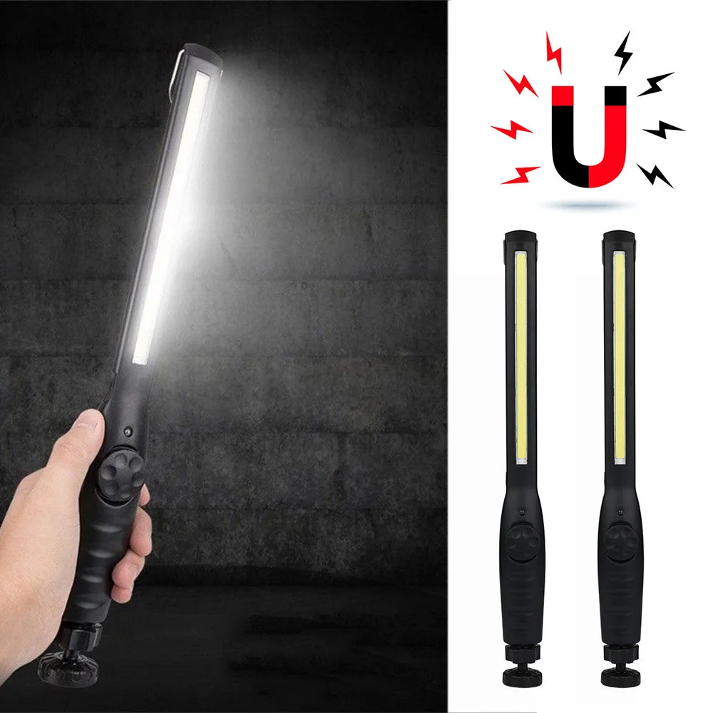 2 Pcs Workshop Torch Car Flashlight USB COB Hook Recharge LED Work Light Hanging Lamp Repair Camping Lights Hot Sale | Лампы и