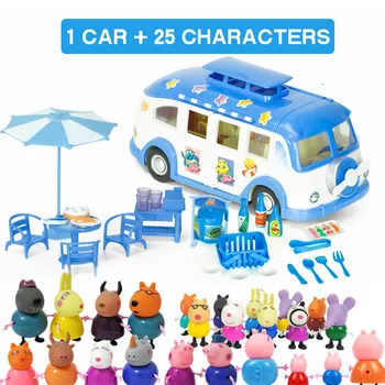25PCS Peppa Pig Family Action Character Peppa Pig RV Model Car Model Game House Cartoon George Real Scene Model Children Toys
25PCS Peppa Pig Family Action Character Peppa Pig RV Model Car Model Game House Cartoon George Real Scene Model Children Toys