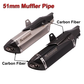 51MM Motorcycle Exhaust Tip Muffler Tail Pipe with DB Killer Heat Shield Cover Carbon Fiber 470MM
51MM Motorcycle Exhaust Tip Muffler Tail Pipe with DB Killer Heat Shield Cover Carbon Fiber 470MM