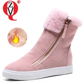 ZVQ winter new sweet snow boots outside comfortable low heels round toe zip warm cow suede women shoes drop shipping size 34-42
ZVQ winter new sweet snow boots outside comfortable low heels round toe zip warm cow suede women shoes drop shipping size 34-42