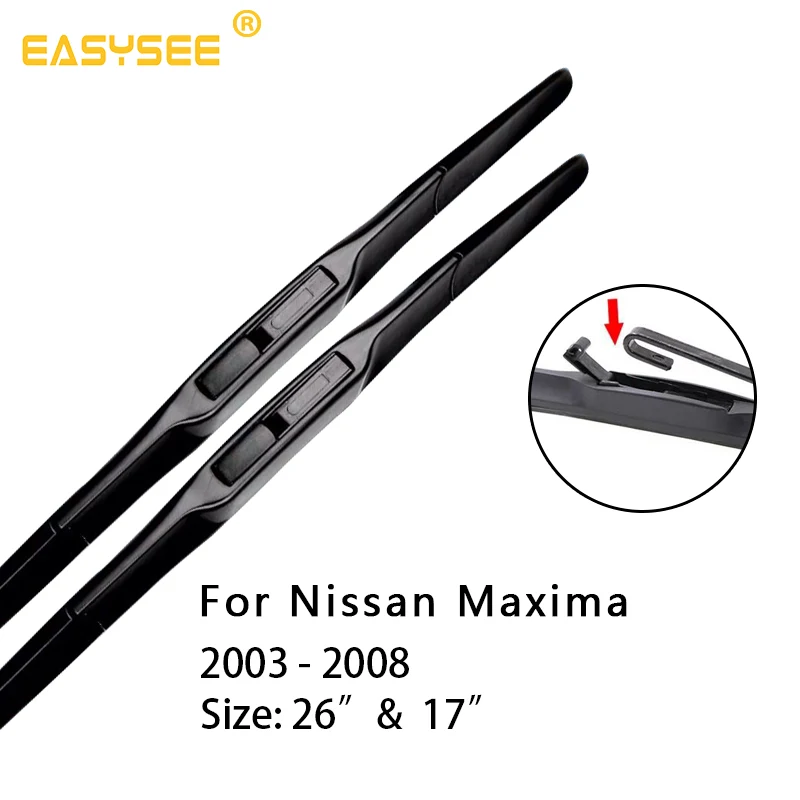 

Windscreen windshield Hybrid Wiper Blades for Nissan Maxima Fit hook Arms from 2003 to 2016 2017 2018 2019 26"&17"28"&17"28"&16"