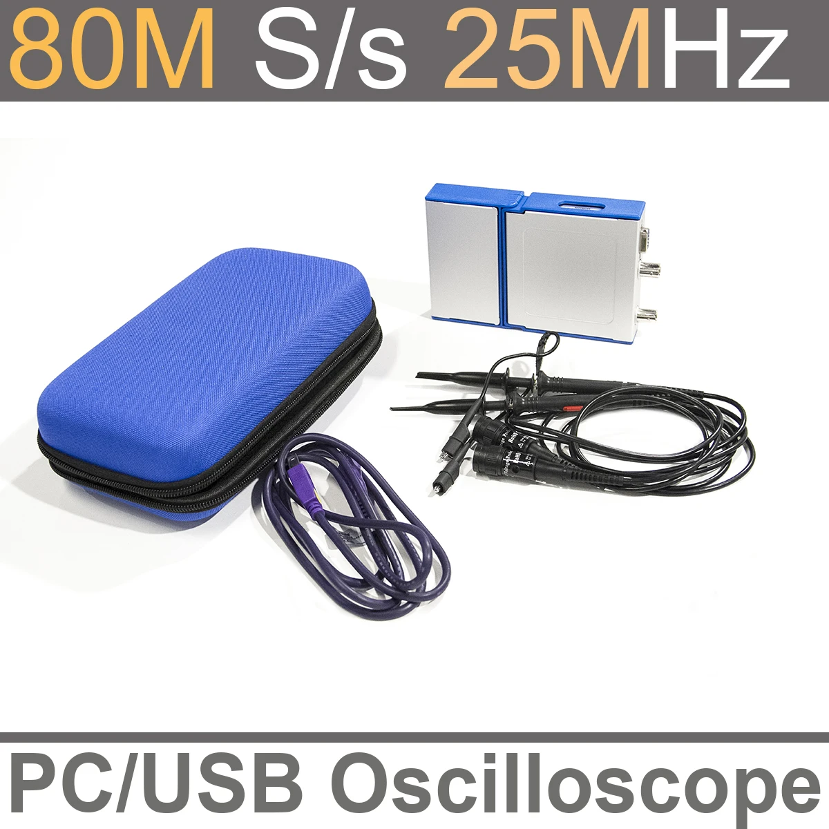 LOTO USB/PC Oscilloscope OSC802, 80MS/s Sampling Rate, 20MHz Bandwidth, for automobile, hobbyist, student, engineers
LOTO USB/PC Oscilloscope OSC802, 80MS/s Sampling Rate, 20MHz Bandwidth, for automobile, hobbyist, student, engineers