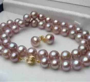Jewelry Free Shipping 7-8MM Natural Purple Akoya Cultured Pearl Necklace 18'' + Earring Set
Jewelry Free Shipping 7-8MM Natural Purple Akoya Cultured Pearl Necklace 18'' + Earring Set