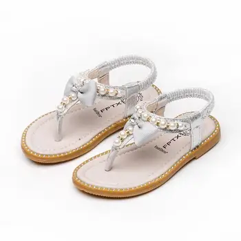Children girls sandals shoes 2020 summer kids baby pearl beach shoes with bow girls fashion non-slip flat Princess shoes 
Children girls sandals shoes 2020 summer kids baby pearl beach shoes with bow girls fashion non-slip flat Princess shoes