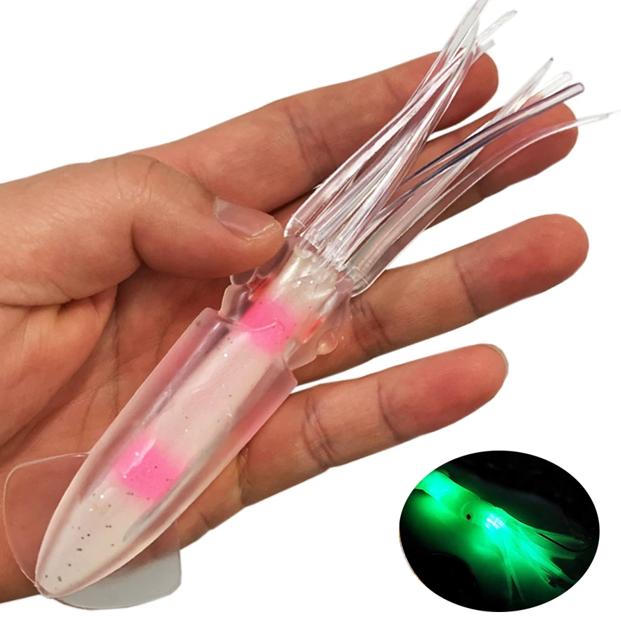 3pcs 6" Octopus Lures Glow in Dark Luminous Bulb Squid Soft Trolling 0.705oz Squid Offshore Lures Bait Fishing Tackle Saltwater 
3pcs 6" Octopus Lures Glow in Dark Luminous Bulb Squid Soft Trolling 0.705oz Squid Offshore Lures Bait Fishing Tackle Saltwater