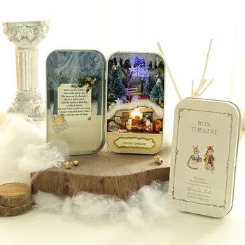 Doll House DIY miniature room Iron box dollhouse Wooden toy house for dolls birthday gift Educational toys for children girls
Doll House DIY miniature room Iron box dollhouse Wooden toy house for dolls birthday gift Educational toys for children girls