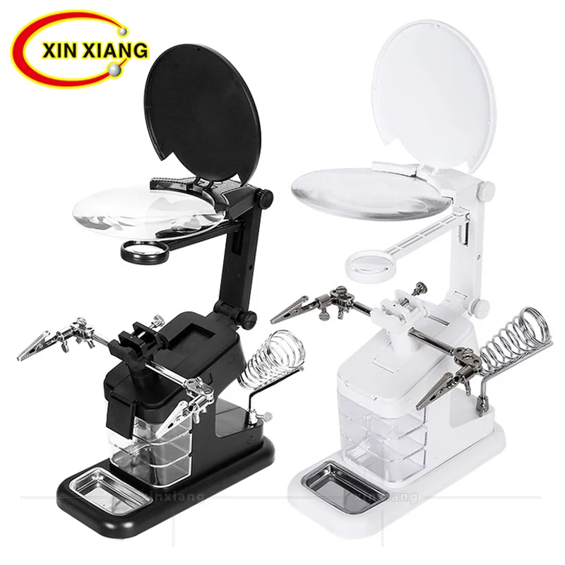 Desktop Magnifier 2 LED Welding Magnifying Glass with LED Light 3 Hand Soldering Pcb Holder Auxiliary Clip Magnifier Repair Tool
Desktop Magnifier 2 LED Welding Magnifying Glass with LED Light 3 Hand Soldering Pcb Holder Auxiliary Clip Magnifier Repair Tool