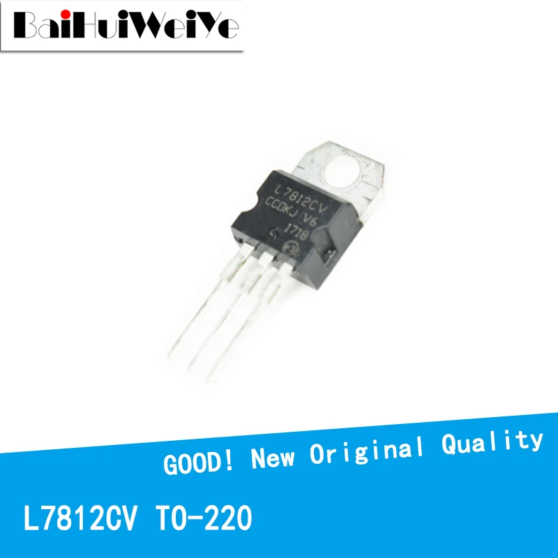 Фото 10 шт./лот L7812 L7812C L7812CV 1.5A/12V TO-220 Новый и оригинальный IC чипсет MOSFET MOSFT TO220