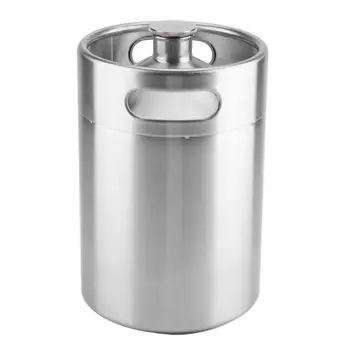 High Quality 5L Mini Beer Barrel Stainless Steel Beer Barrel with Spiral Cover Lid Practical Home Hotel Beer Supplies1 
High Quality 5L Mini Beer Barrel Stainless Steel Beer Barrel with Spiral Cover Lid Practical Home Hotel Beer Supplies1
