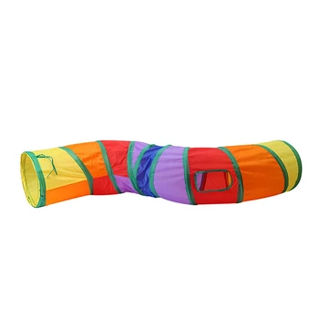 Pet Cat Toy Rainbow Cat Tunnel Drilling Hole Channel Foldable Bending S Type 
Pet Cat Toy Rainbow Cat Tunnel Drilling Hole Channel Foldable Bending S Type