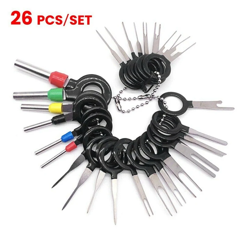 26-piece Auto Terminal Removal Tool Draad Plug Connector Extractor Puller Release Pin Extractor Kit Auto Terminal Reparatie New
26-piece Auto Terminal Removal Tool Draad Plug Connector Extractor Puller Release Pin Extractor Kit Auto Terminal Reparatie New