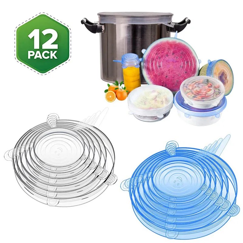 6/12pcs Universal Pot Cover Reusable Durable Food Storage Covers for Bowl Expandable Silicone Food Covers Cup Shape Stretch Lids
6/12pcs Universal Pot Cover Reusable Durable Food Storage Covers for Bowl Expandable Silicone Food Covers Cup Shape Stretch Lids