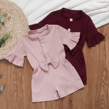 Romper Children Clothes Baby Girl Jumpsuit Toddler Overalls Playsuit Sunsuit Short Sleeve Button Outfit One Piece Korea Solid 
Romper Children Clothes Baby Girl Jumpsuit Toddler Overalls Playsuit Sunsuit Short Sleeve Button Outfit One Piece Korea Solid