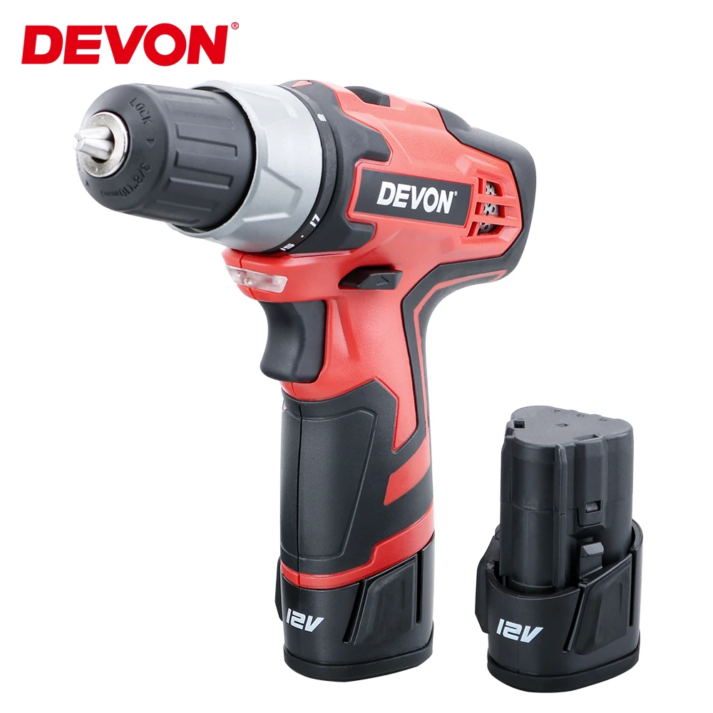 DEVON 12V Multi-function Cordless Drill Lithium-Ion Electric Screwdriver 2-Speed Power Driver tool Rechargeable Home Woodworking
DEVON 12V Multi-function Cordless Drill Lithium-Ion Electric Screwdriver 2-Speed Power Driver tool Rechargeable Home Woodworking