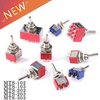 5pcs Toggle Switch Mini Switches 2 Position 3 Position Latching Switch MTS-102/103/202/203 ON-ON SPDT ON-OFF -ON SPDT DPDT 
5pcs Toggle Switch Mini Switches 2 Position 3 Position Latching Switch MTS-102/103/202/203 ON-ON SPDT ON-OFF -ON SPDT DPDT