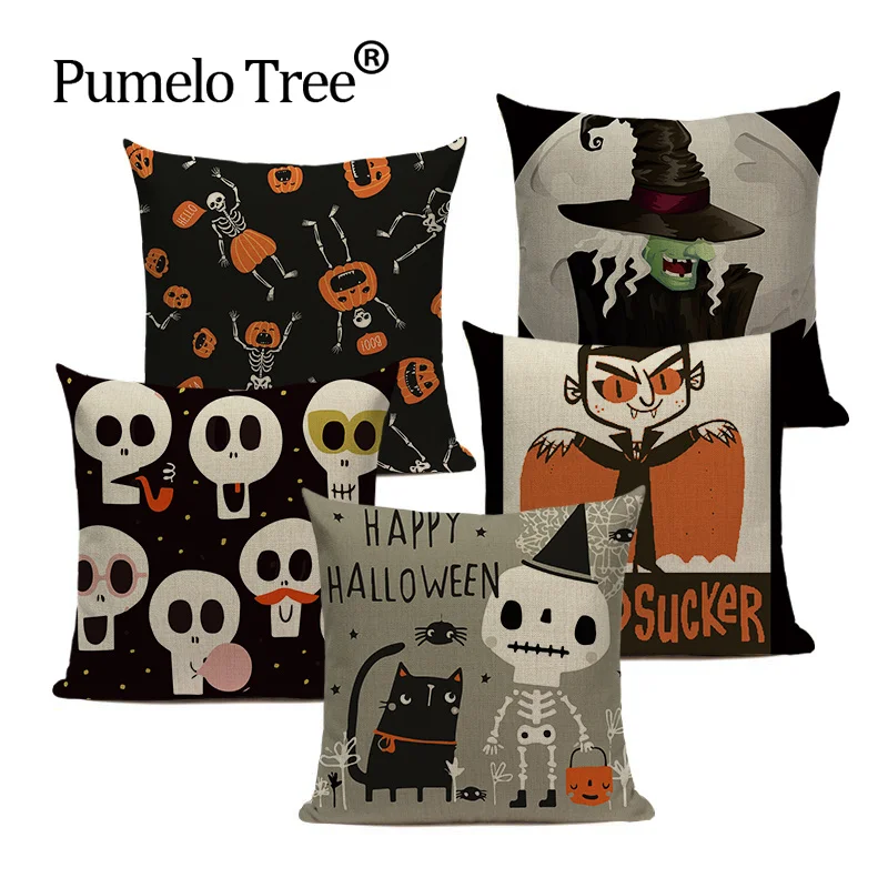 45X45cm Happy Halloween Trick or Treat Pumpkin Print Linen Festival Throw Pillow Cover Decorations for Party Holiday Decoration
45X45cm Happy Halloween Trick or Treat Pumpkin Print Linen Festival Throw Pillow Cover Decorations for Party Holiday Decoration