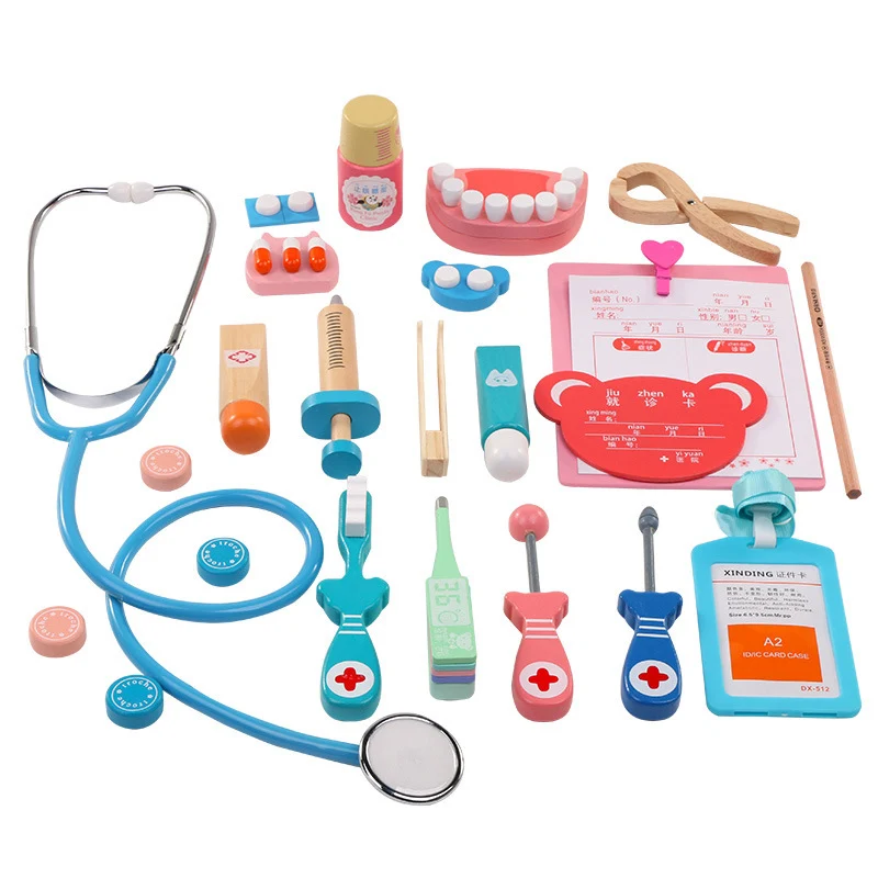 20 pcs Kids Themed Pretend Doctor Game Toy Wooden Cosplay Medicine Simulation Dentist Accessories Tool Children Play Doctor Toy 
20 pcs Kids Themed Pretend Doctor Game Toy Wooden Cosplay Medicine Simulation Dentist Accessories Tool Children Play Doctor Toy