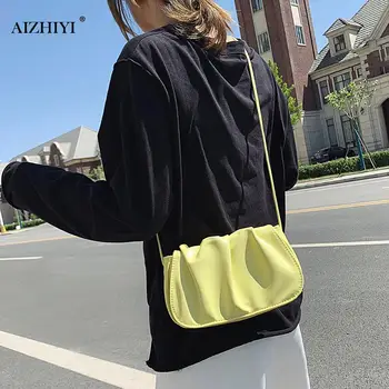 Fashion Pleated Shoulder Bag Women Cloud Phone Pouch PU Leather Solid Color Ladies Female Crossbody Handbags
Fashion Pleated Shoulder Bag Women Cloud Phone Pouch PU Leather Solid Color Ladies Female Crossbody Handbags