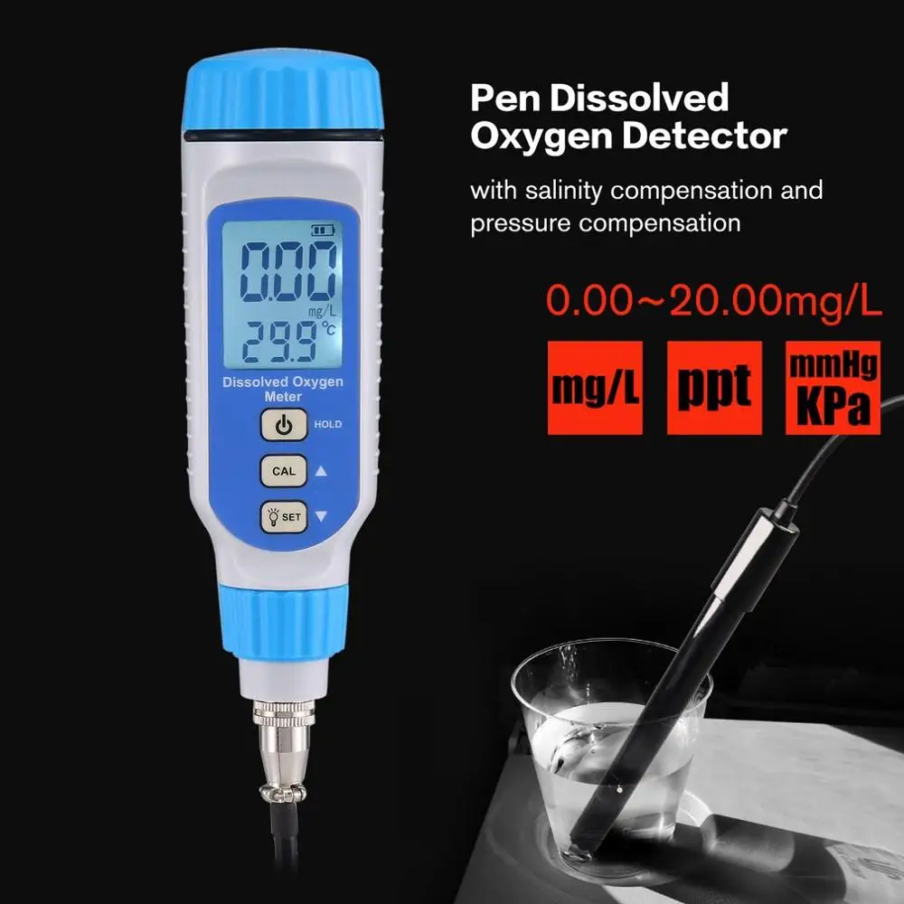 Digital Pen Dissolved Oxygen Detector Portable Aquatic Fishpond Aquaculture Dissolved Oxygen Meter Analyzer Water Quality Tester
Digital Pen Dissolved Oxygen Detector Portable Aquatic Fishpond Aquaculture Dissolved Oxygen Meter Analyzer Water Quality Tester