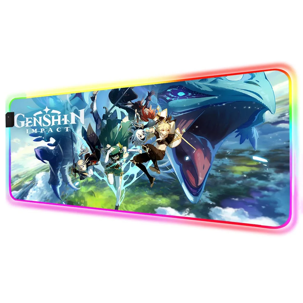 Anime Mouse Pad RGB Genshin Impact Game Accessories Rubber Anti-Skid Pad LED Mouse Pad with USB Anime Keyboard for PC Players XL
Anime Mouse Pad RGB Genshin Impact Game Accessories Rubber Anti-Skid Pad LED Mouse Pad with USB Anime Keyboard for PC Players XL