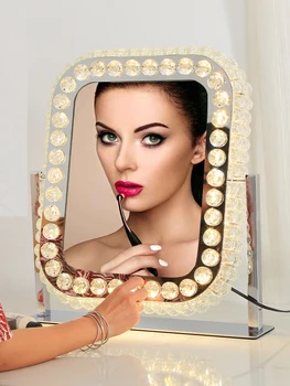 Oval Large Led Crystal Makeup Mirror with Lamp Dressing Mirror Desktop Net Red Girl Heart Smart Fill Mirror
Oval Large Led Crystal Makeup Mirror with Lamp Dressing Mirror Desktop Net Red Girl Heart Smart Fill Mirror