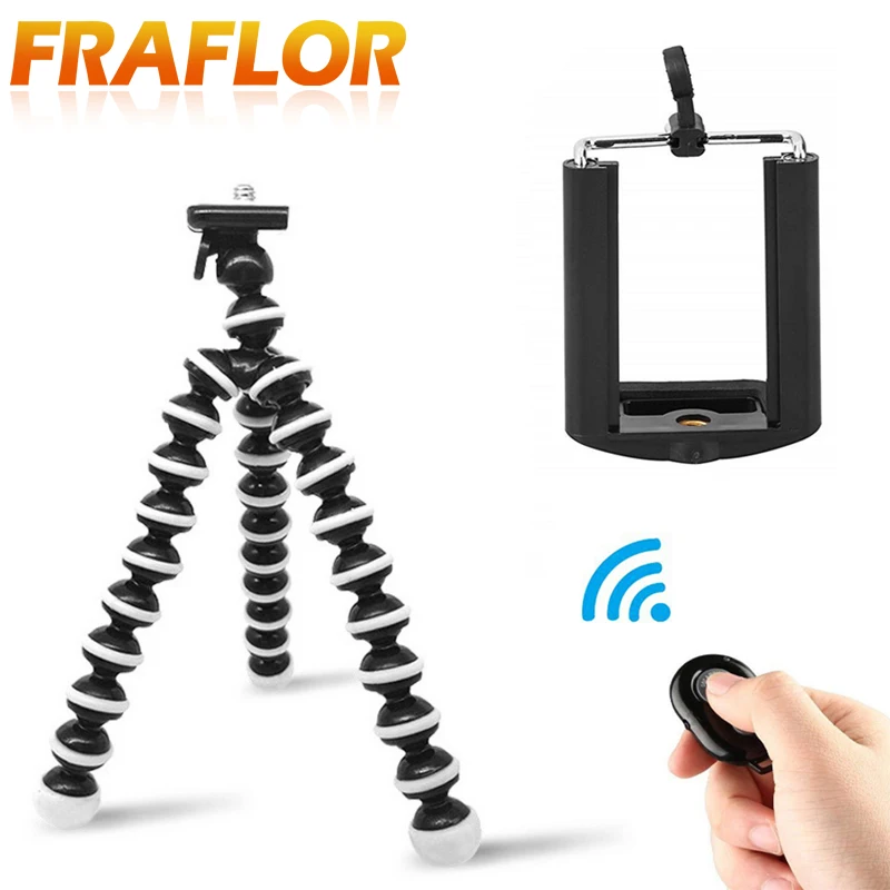Small Flexible Octopus Tripod Phone Clip with Bluetooth Remote Control for iPhone Dslr Gopro Xiao Yi 4K SJCAM Camera Stand Mount
Small Flexible Octopus Tripod Phone Clip with Bluetooth Remote Control for iPhone Dslr Gopro Xiao Yi 4K SJCAM Camera Stand Mount