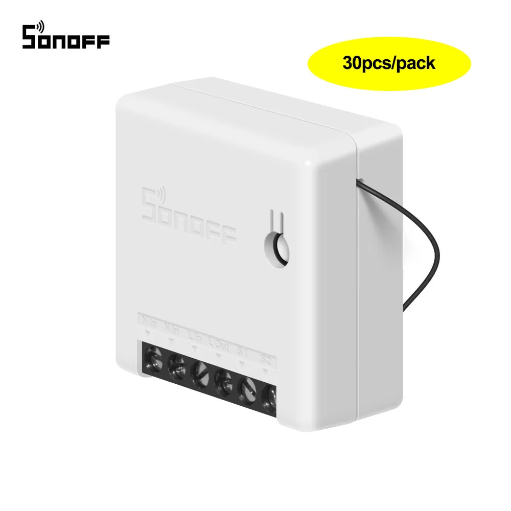 30pcs SONOFF MINI Wifi DIY Smart Switch Two Way Wiring Home Automation Modules Work with eWelink APP Alexa amazon Google Home
30pcs SONOFF MINI Wifi DIY Smart Switch Two Way Wiring Home Automation Modules Work with eWelink APP Alexa amazon Google Home