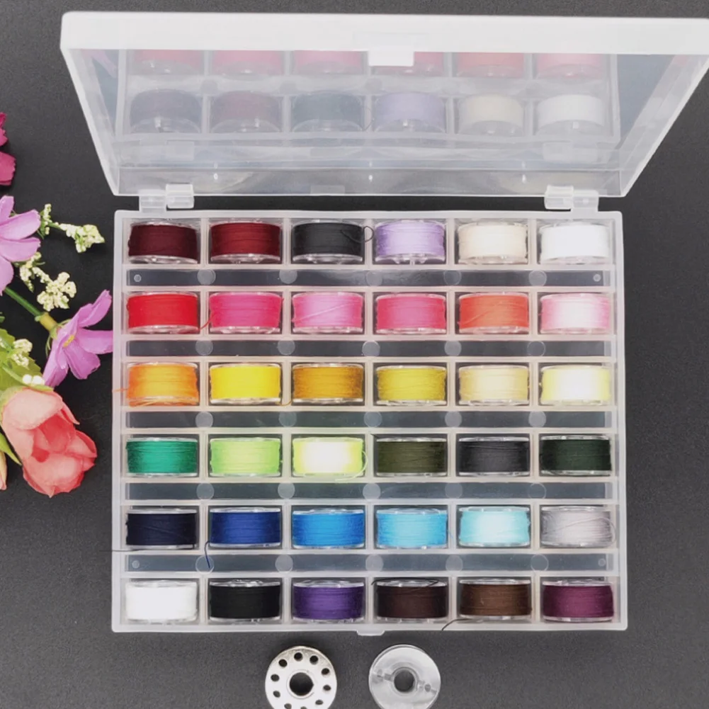 36pcs Colorful Spools Empty Plastic Bobbins Case Organiser Set Thread Spool Sewing Machine Bobbin Box Storage Sewing Accessories
36pcs Colorful Spools Empty Plastic Bobbins Case Organiser Set Thread Spool Sewing Machine Bobbin Box Storage Sewing Accessories