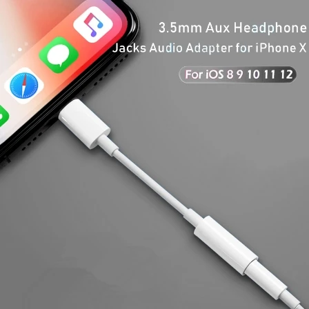 3.5mm Aux Audio Adapter For Iphone IOS 13 12 11 10 9 8 Earphone Converter Headphone Jack Cable 3.5mm Phone Adapter For Iphone
3.5mm Aux Audio Adapter For Iphone IOS 13 12 11 10 9 8 Earphone Converter Headphone Jack Cable 3.5mm Phone Adapter For Iphone