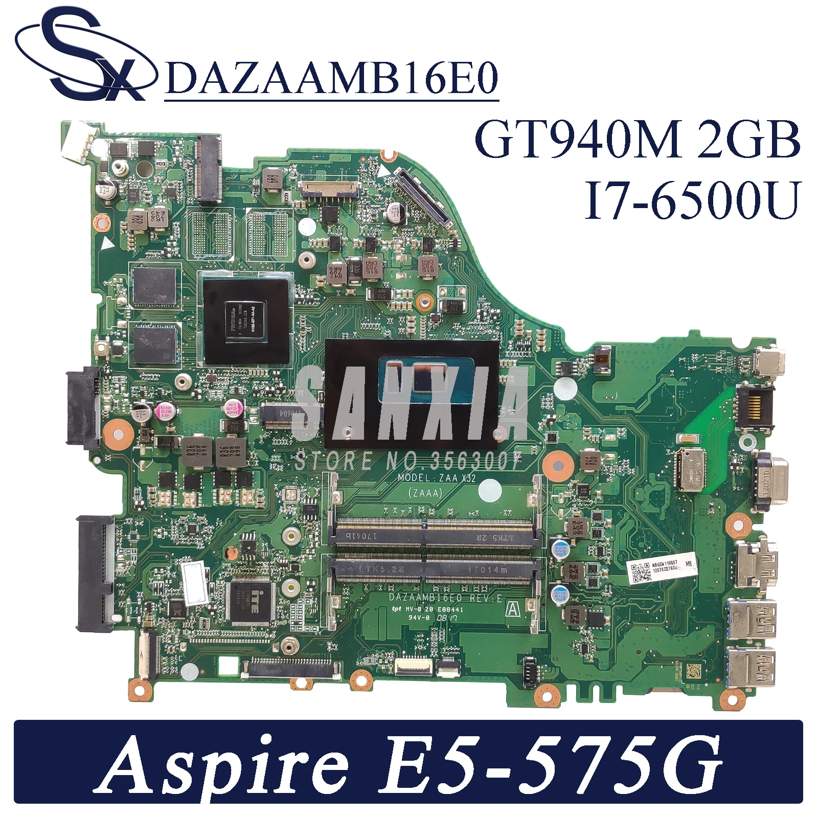 Материнская плата KEFU DAZAAMB16E0 для ноутбука Acer Aspire E5-575G оригинальная материнская |
