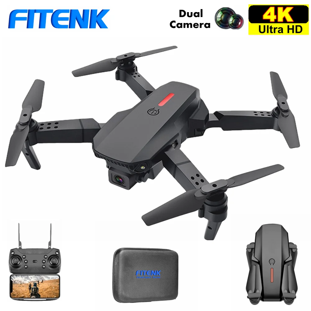 FITENK K18 RC Drone with 4K HD Dual Camera Optical Flow Follow Me WiFi FPV Selfie Foldable Quadcopter Mini Dron Toy VS E58 SG701
FITENK K18 RC Drone with 4K HD Dual Camera Optical Flow Follow Me WiFi FPV Selfie Foldable Quadcopter Mini Dron Toy VS E58 SG701
