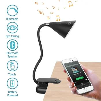 LAOPAO LED Flexible Clip Desk Lamp with Bluetooth Speaker Portable touch switch for reading stepless dimming brightness light
LAOPAO LED Flexible Clip Desk Lamp with Bluetooth Speaker Portable touch switch for reading stepless dimming brightness light