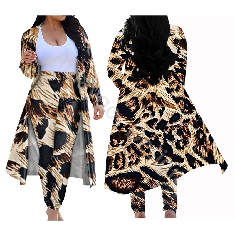 Leopard Print 2 Piece Sets Womens Outfits Long Cape Coat Slim Leggings Fashion Spring Autumn Clothes Plus Size 4XL Poncho Mujer
Leopard Print 2 Piece Sets Womens Outfits Long Cape Coat Slim Leggings Fashion Spring Autumn Clothes Plus Size 4XL Poncho Mujer