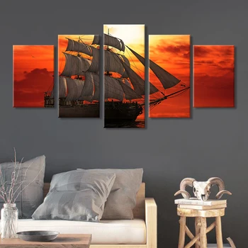 Modular Canvas HD Prints Poster Home Decor Wall Art Pictures 5 Pieces Sailboats Art Scenery Landscape Painting Framework
Modular Canvas HD Prints Poster Home Decor Wall Art Pictures 5 Pieces Sailboats Art Scenery Landscape Painting Framework