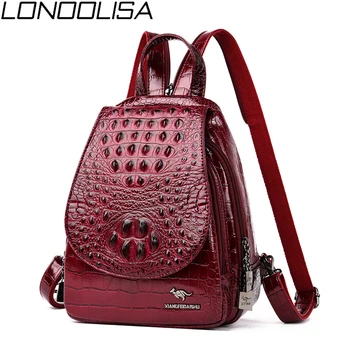 3 in 1 Ladies Crocodile pattern Backpack High Quality Luxury Soft Leather Women Bags Travel Small Backpack Mochilas Mujer 2019
3 in 1 Ladies Crocodile pattern Backpack High Quality Luxury Soft Leather Women Bags Travel Small Backpack Mochilas Mujer 2019