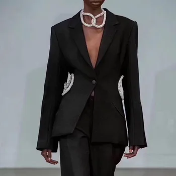 Suit 2020 early spring new design solid slim light luxury elegant texture backless jacket
Suit 2020 early spring new design solid slim light luxury elegant texture backless jacket
