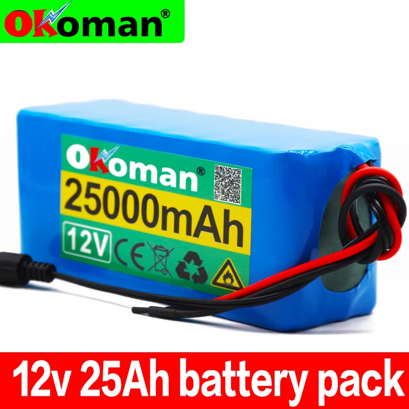 original 18650 Battery pack Large capacity 12v 25ah 18650 lithium battery protection board 12v 25000mAh for inverter miner light
original 18650 Battery pack Large capacity 12v 25ah 18650 lithium battery protection board 12v 25000mAh for inverter miner light