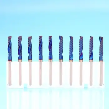 10Pcs Nano Blue Coating Milling Cutter CNC Router Bits Single Upcut End Mill Set
10Pcs Nano Blue Coating Milling Cutter CNC Router Bits Single Upcut End Mill Set