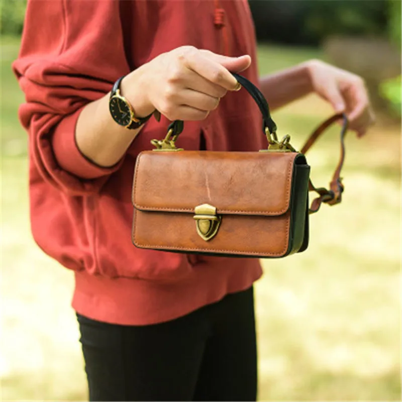 Retro original stereotypes retro genuine leather mini messenger handbags tide multi-compartment contrast color mini bag
Retro original stereotypes retro genuine leather mini messenger handbags tide multi-compartment contrast color mini bag