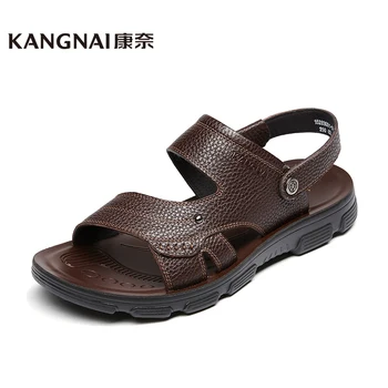 KANGNAI Men Sandals Genuine Leather Causal Shoes Flip-Flops Summer Ankle Wrap Solid Color Man's Shoes
KANGNAI Men Sandals Genuine Leather Causal Shoes Flip-Flops Summer Ankle Wrap Solid Color Man's Shoes