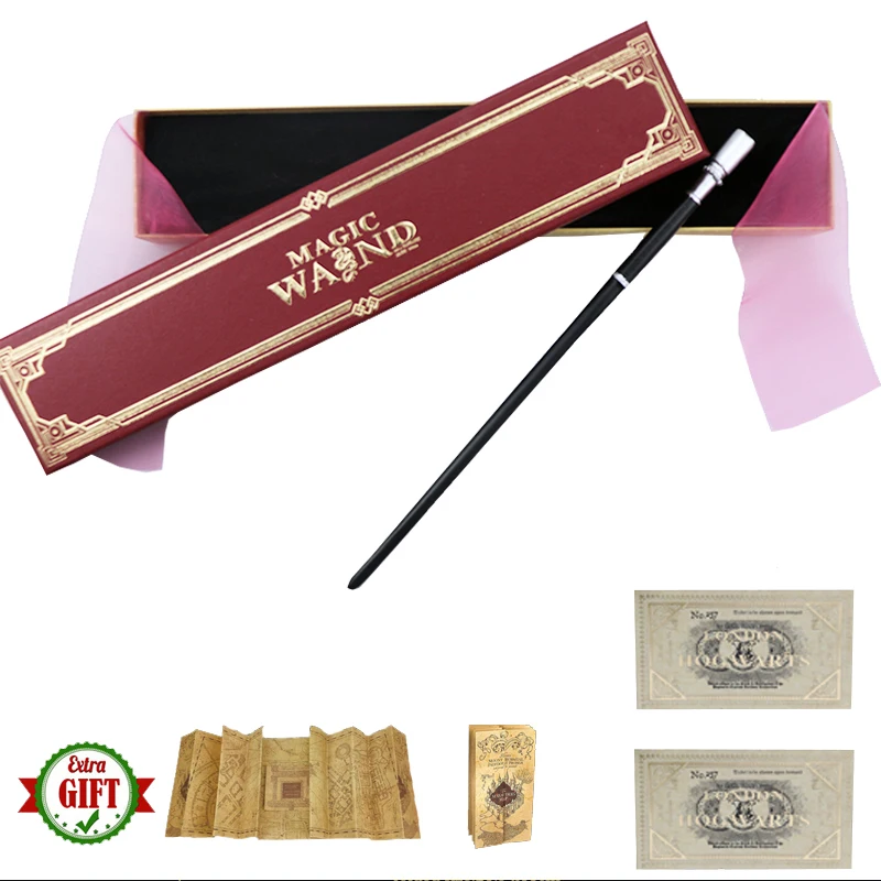 New Metal Core Graves Magic Wand Dumbledore Bellatrix Harried Magical Wand Box Pack with Map and Ticket Gifts Pink Ribbon Box
New Metal Core Graves Magic Wand Dumbledore Bellatrix Harried Magical Wand Box Pack with Map and Ticket Gifts Pink Ribbon Box