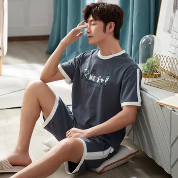 ELAN MILRE Summer Cotton Pajamas Men's Short-Sleeved Simple round Neck Comfortable Breathable Leisure Tops Men
ELAN MILRE Summer Cotton Pajamas Men's Short-Sleeved Simple round Neck Comfortable Breathable Leisure Tops Men