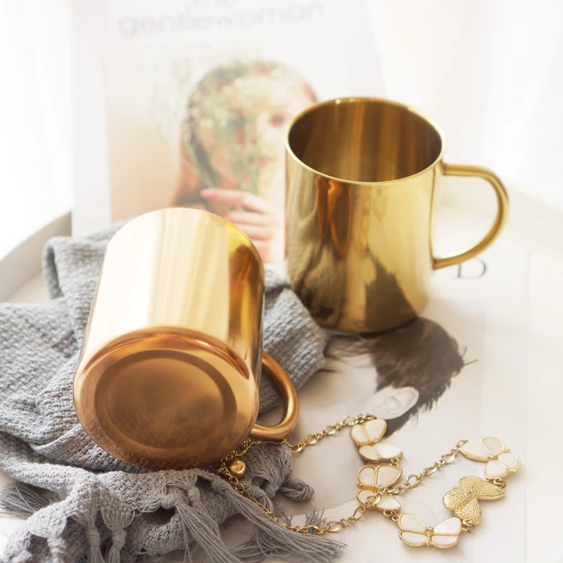 Double-layer Electroplated Mugs Metal-plated Copper Cups Stainless Steel Coffee Mugs High-temperature Milk Cups Household Items
Double-layer Electroplated Mugs Metal-plated Copper Cups Stainless Steel Coffee Mugs High-temperature Milk Cups Household Items