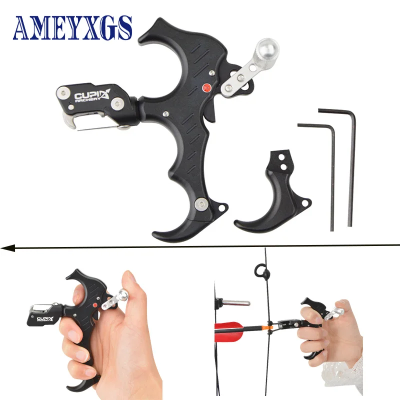 1pc 3/4-Finger AluminumAlloy Archery Bow Release Aids Adjustable 360Degree Clamp Grip Caliper for Compound Bow and Arrow Release
1pc 3/4-Finger AluminumAlloy Archery Bow Release Aids Adjustable 360Degree Clamp Grip Caliper for Compound Bow and Arrow Release